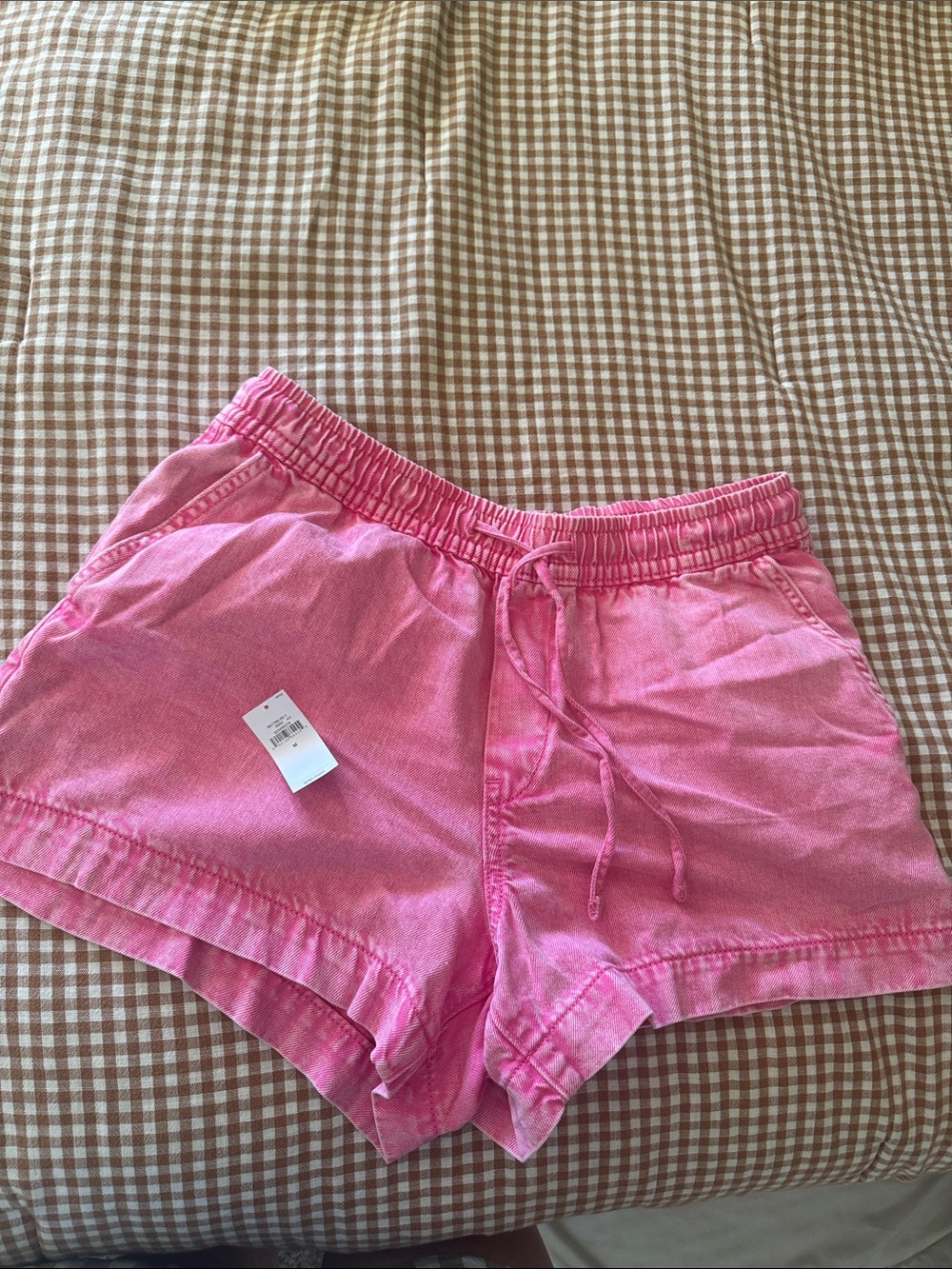 GAP Pink Elastic Waist Tie Women's Shorts